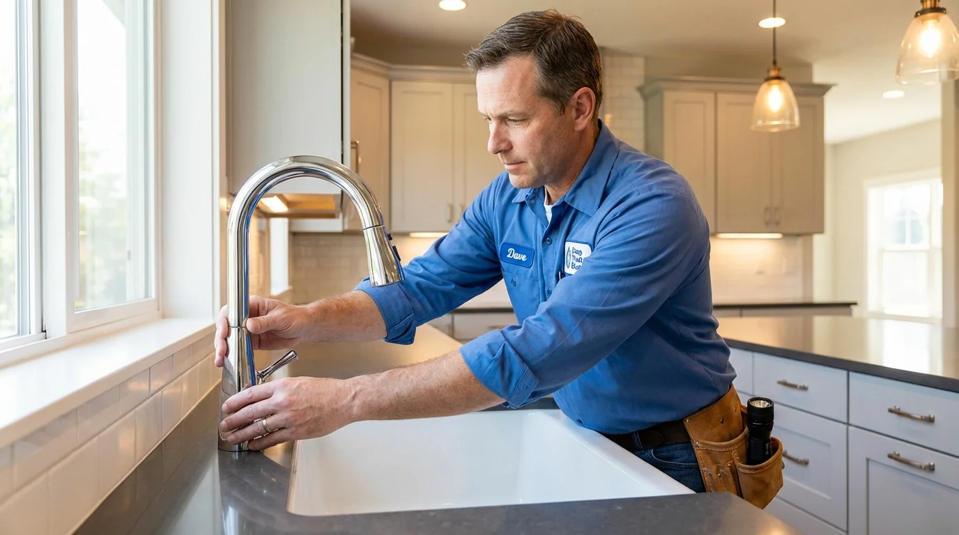 Kitchen faucet installation by Johns Plumbing LLC in Glenwood Landing