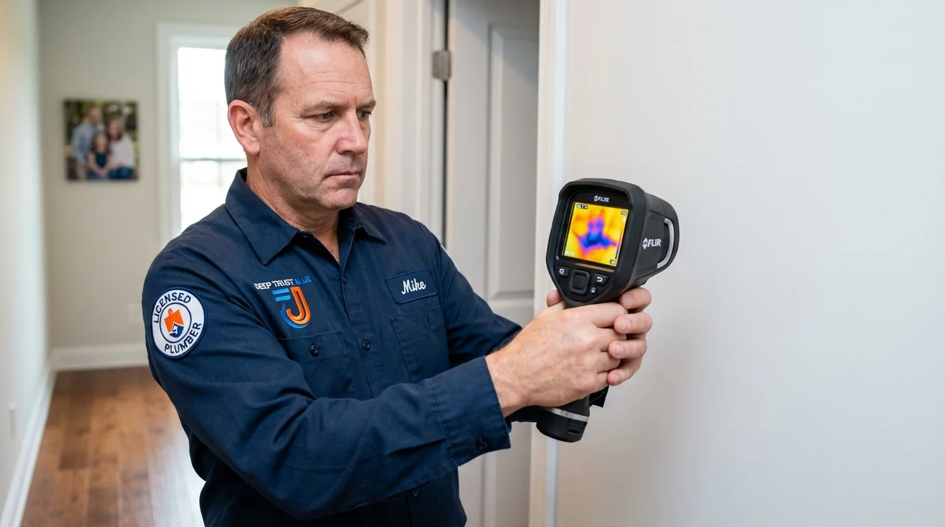 Thermal imaging leak detection by Johns Plumbing LLC in Glenwood Landing